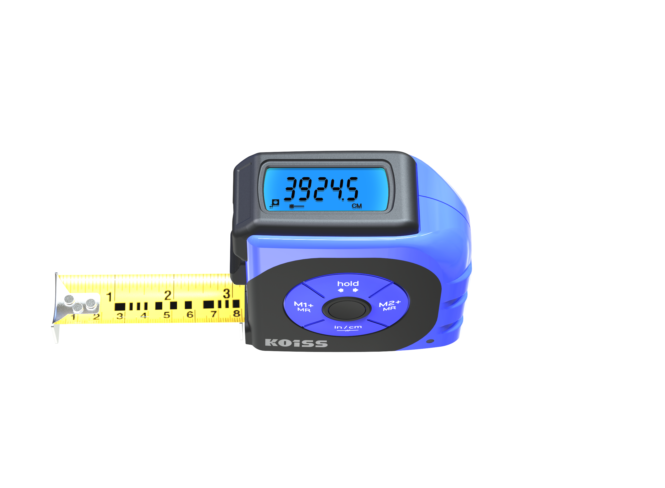 KOISS K4TM 3-in-1 Digital Measuring Tape with Laser, 130FT Laser  Measurement Tool, 16FT Tape Measure, Real Time Digital Screen with  Backlight, 3